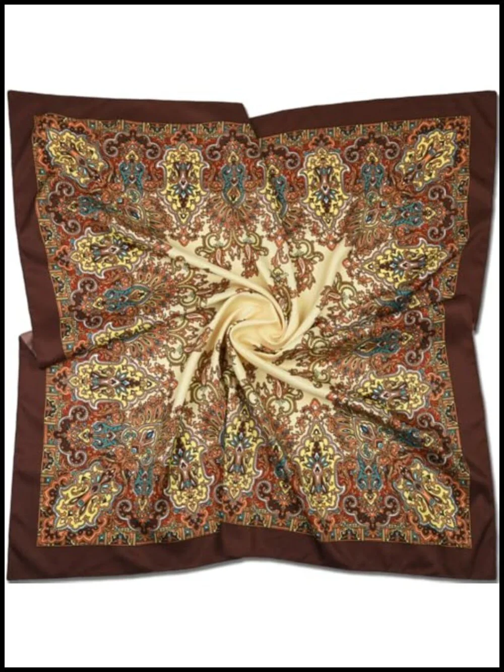 Oversized Satin Square Scarf 40x40, Silk-Feel Polyester Fashion Scarf, Hair